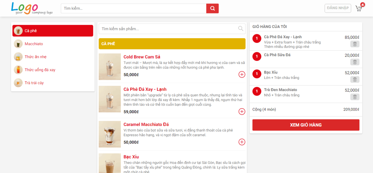 DevVN Menu Order – Plugin đặt đồ ăn nhanh, đồ uống online cho Woocommerce