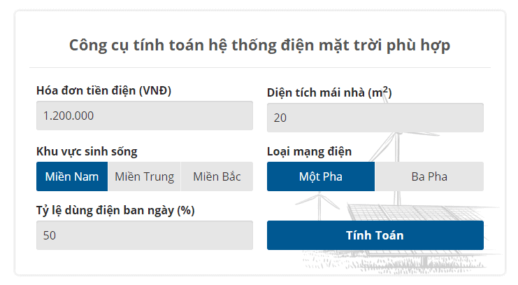 EVN Solar – Plugin tính xây dựng hệ thống năng lượng mặt trời