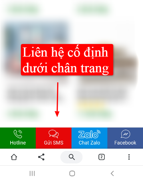 Plugin contact fixed – Cố định liên hệ dưới chân trang