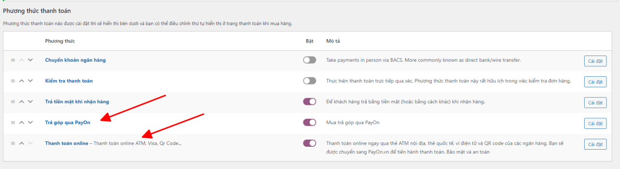 Plugin tích hợp thanh toán PayOn.vn vào WooCommerce