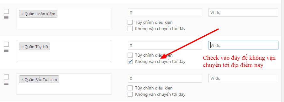 Plugin tính phí vận chuyển cho quận/huyện trong woocommerce